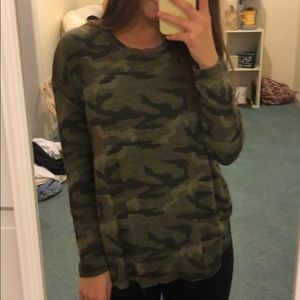 Camo long sleeve American eagle sweater
